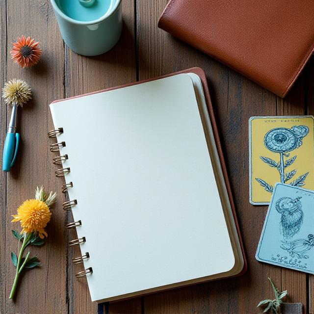 Materiali per la scrittura creativa sul tavolo